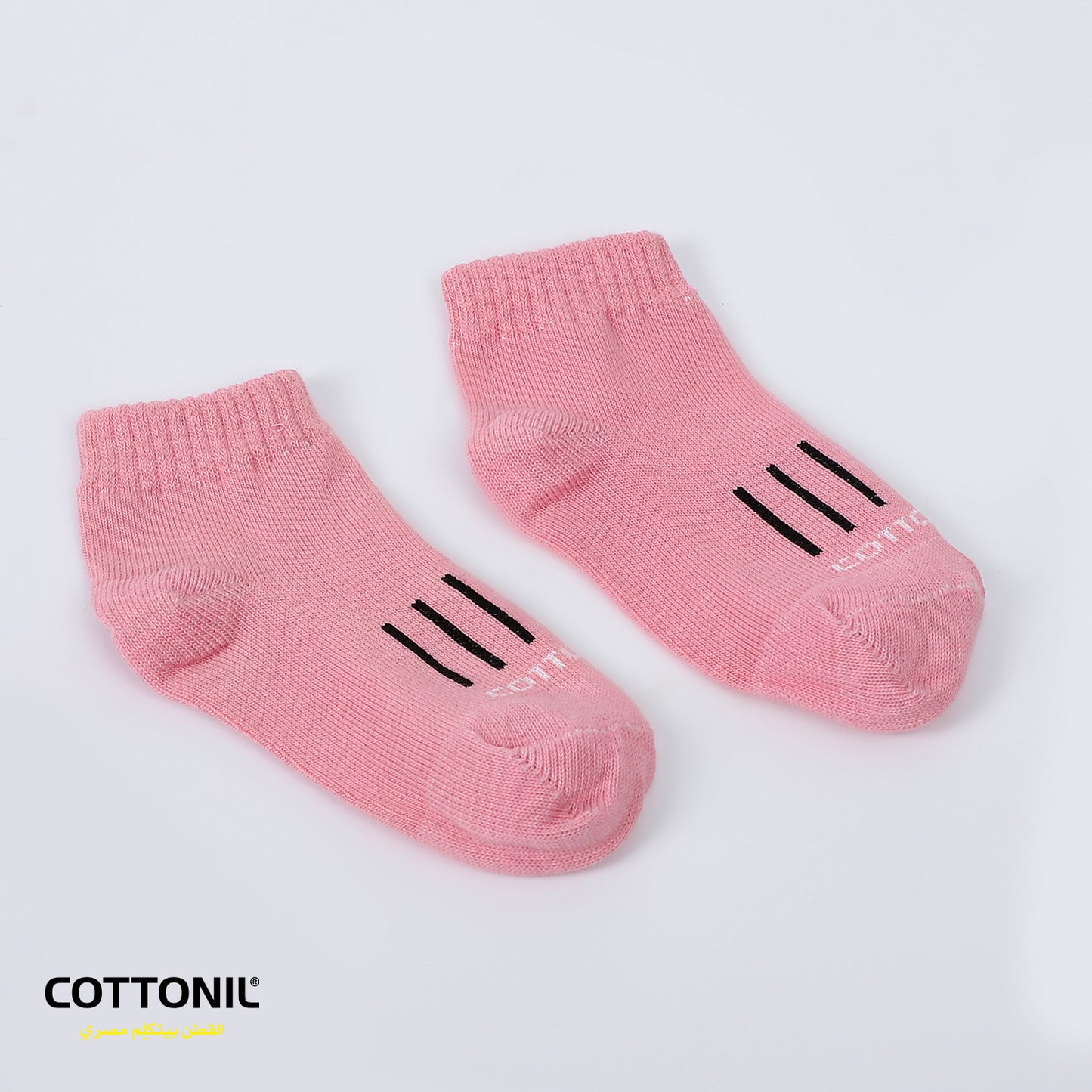 Pack Of 3 Patterned Baby Ribbed Trim Ankle Socks