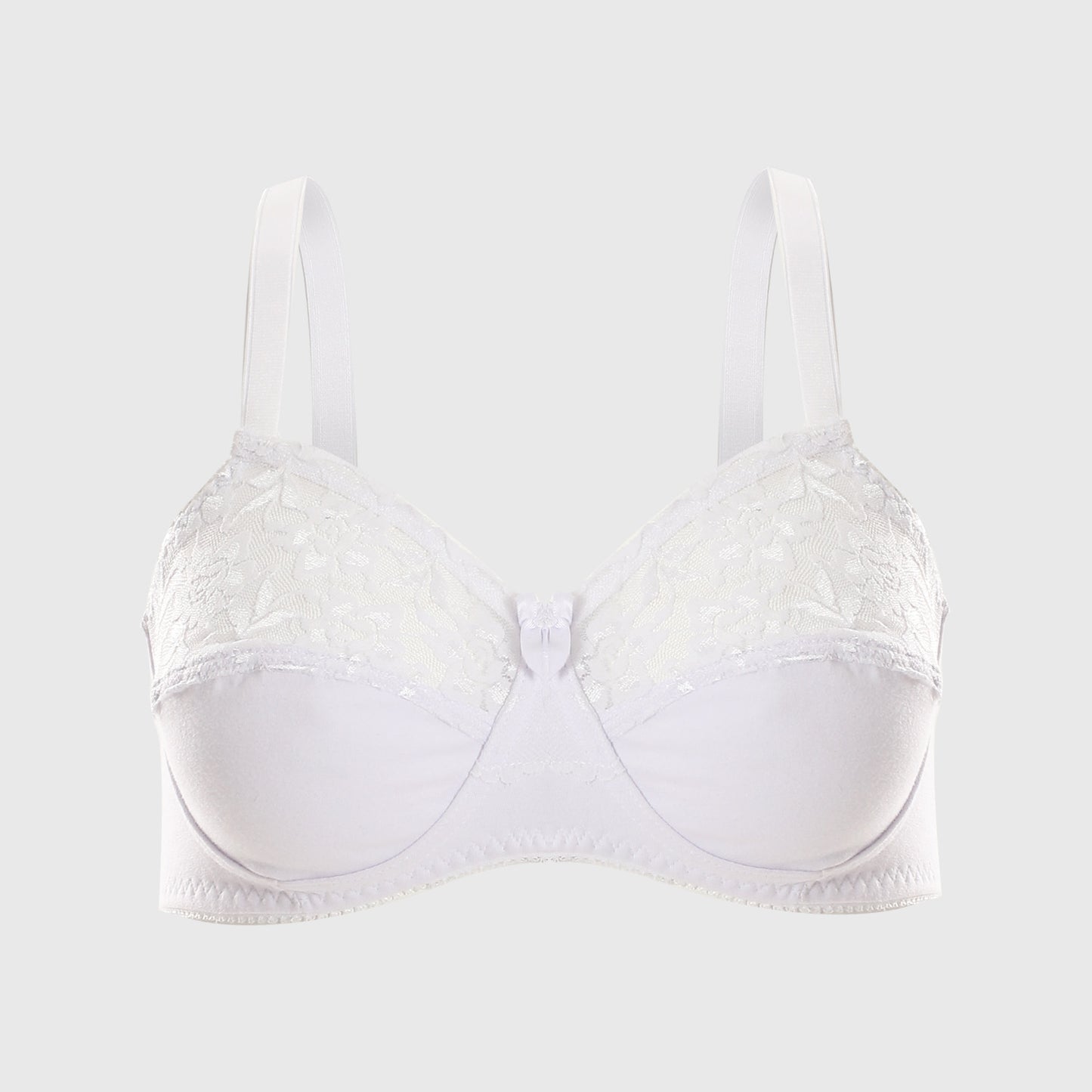 Minimizer Lace & Synthetic White Comfy Bra