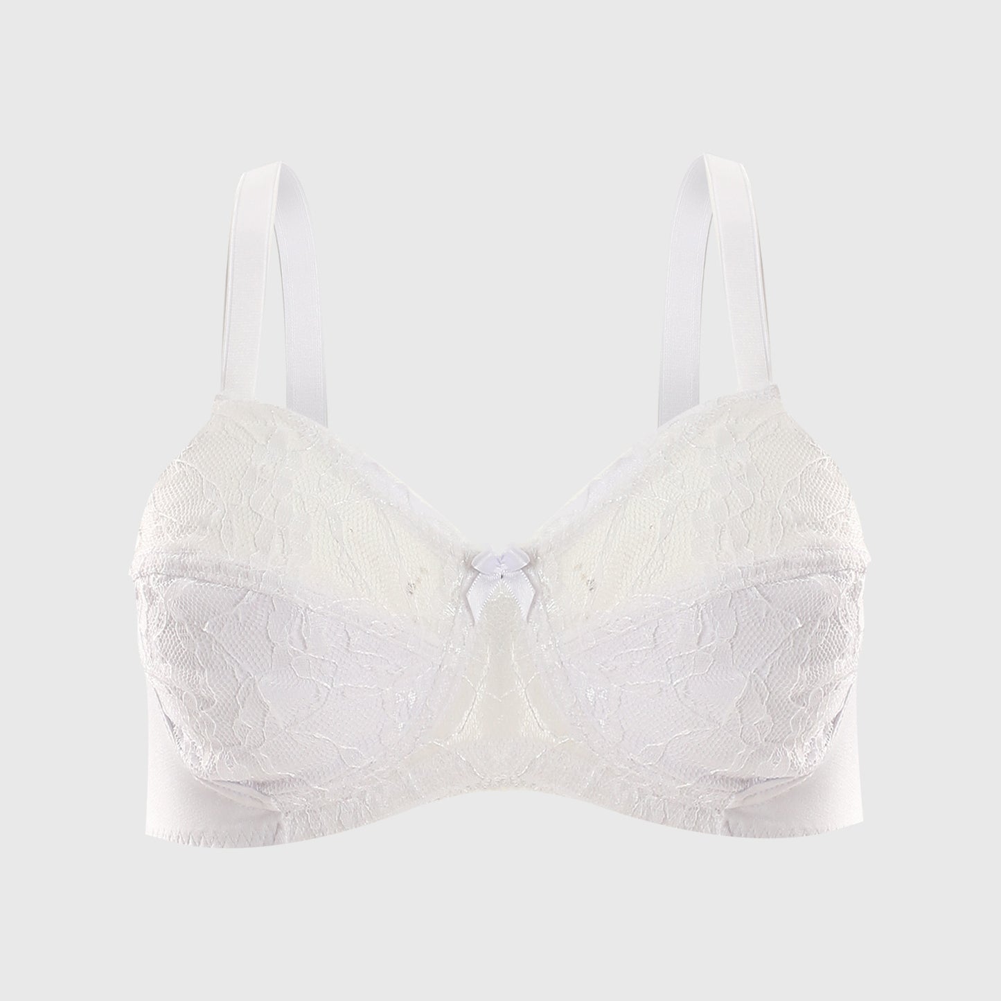 Two Halves Cup Minimizer White Lace & Synthetic Bra