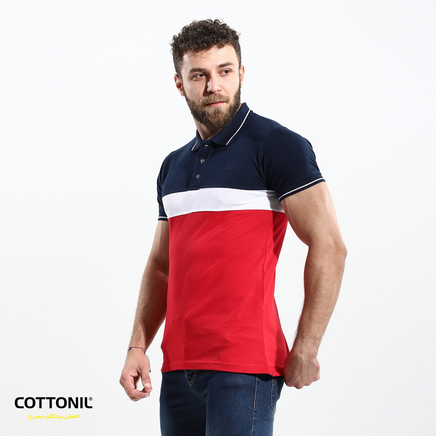 Men's Sport Polo - Navy*Red