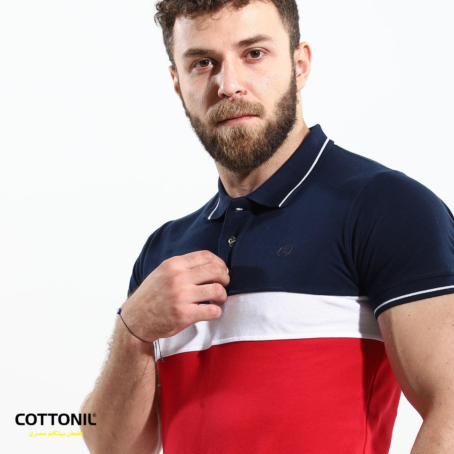 Men's Sport Polo - Navy*Red
