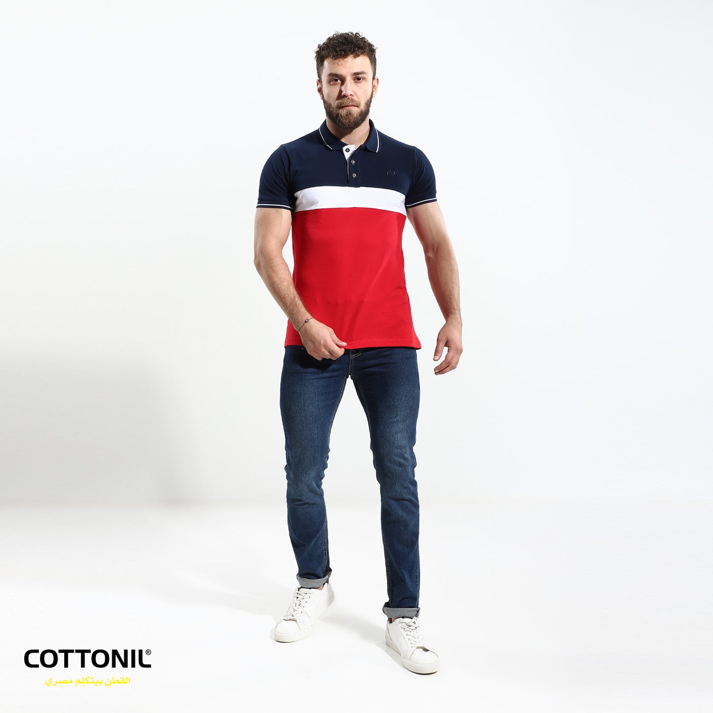 Men's Sport Polo - Navy*Red