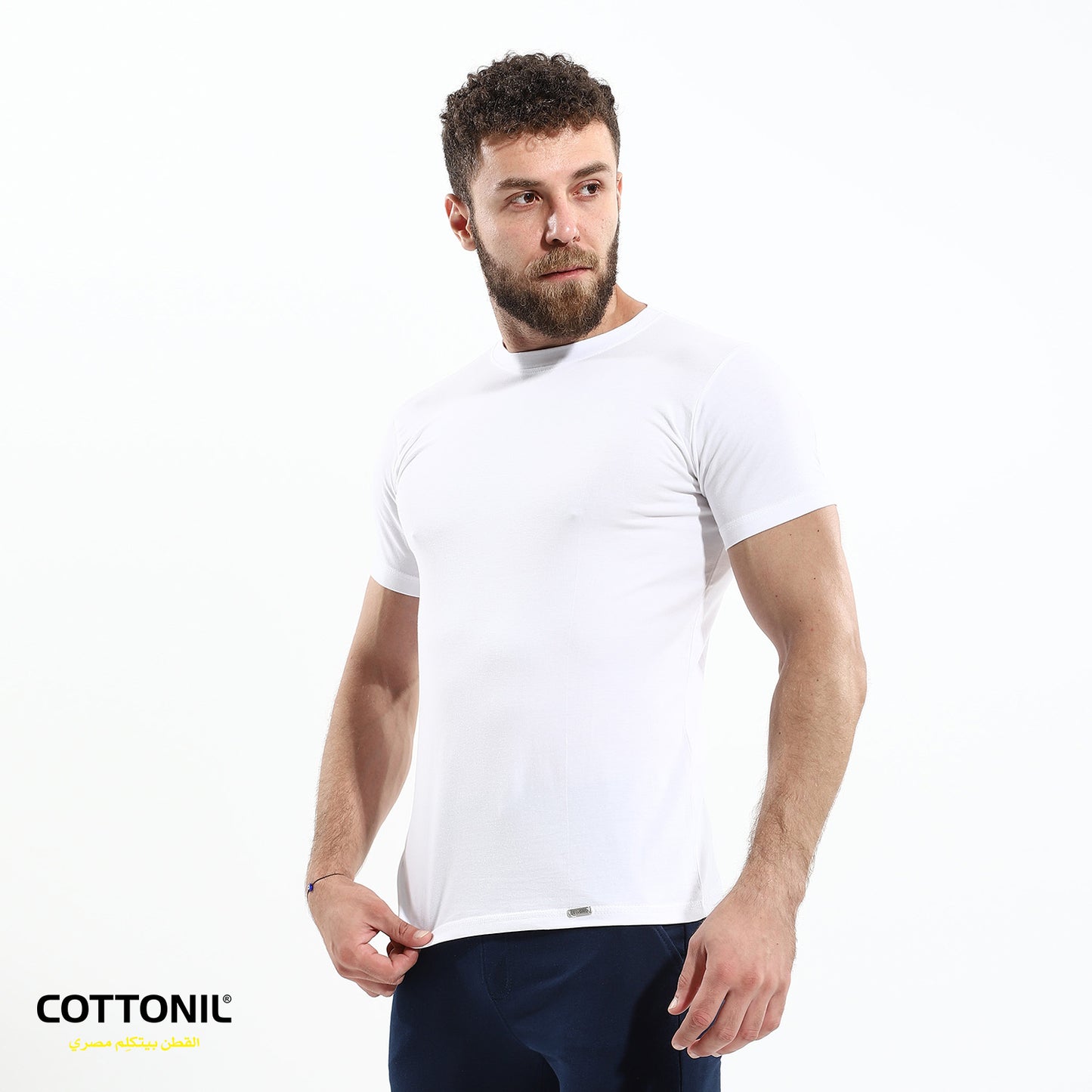T-shirt (O) stretch - White