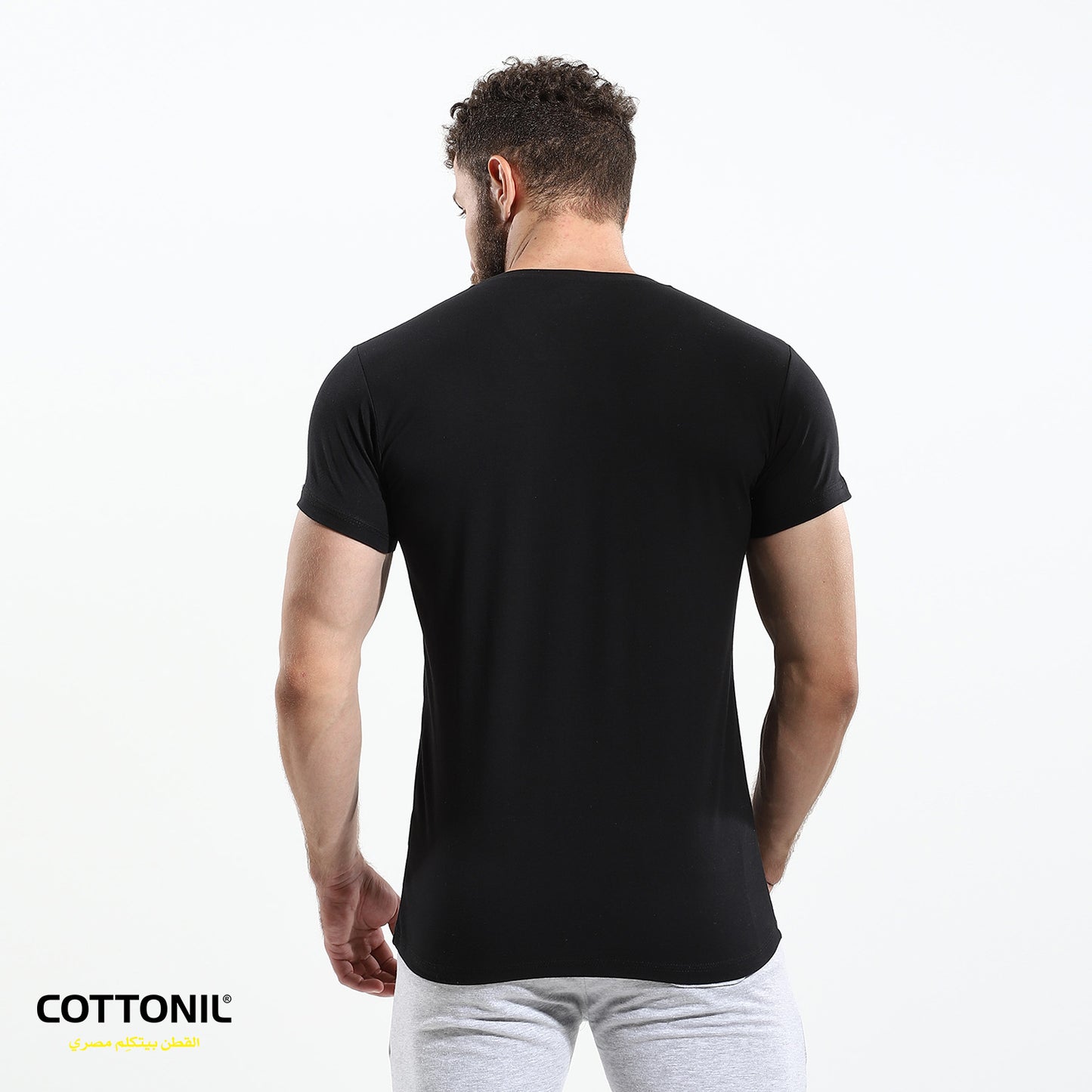 T-shirt (V) Stretch - Black