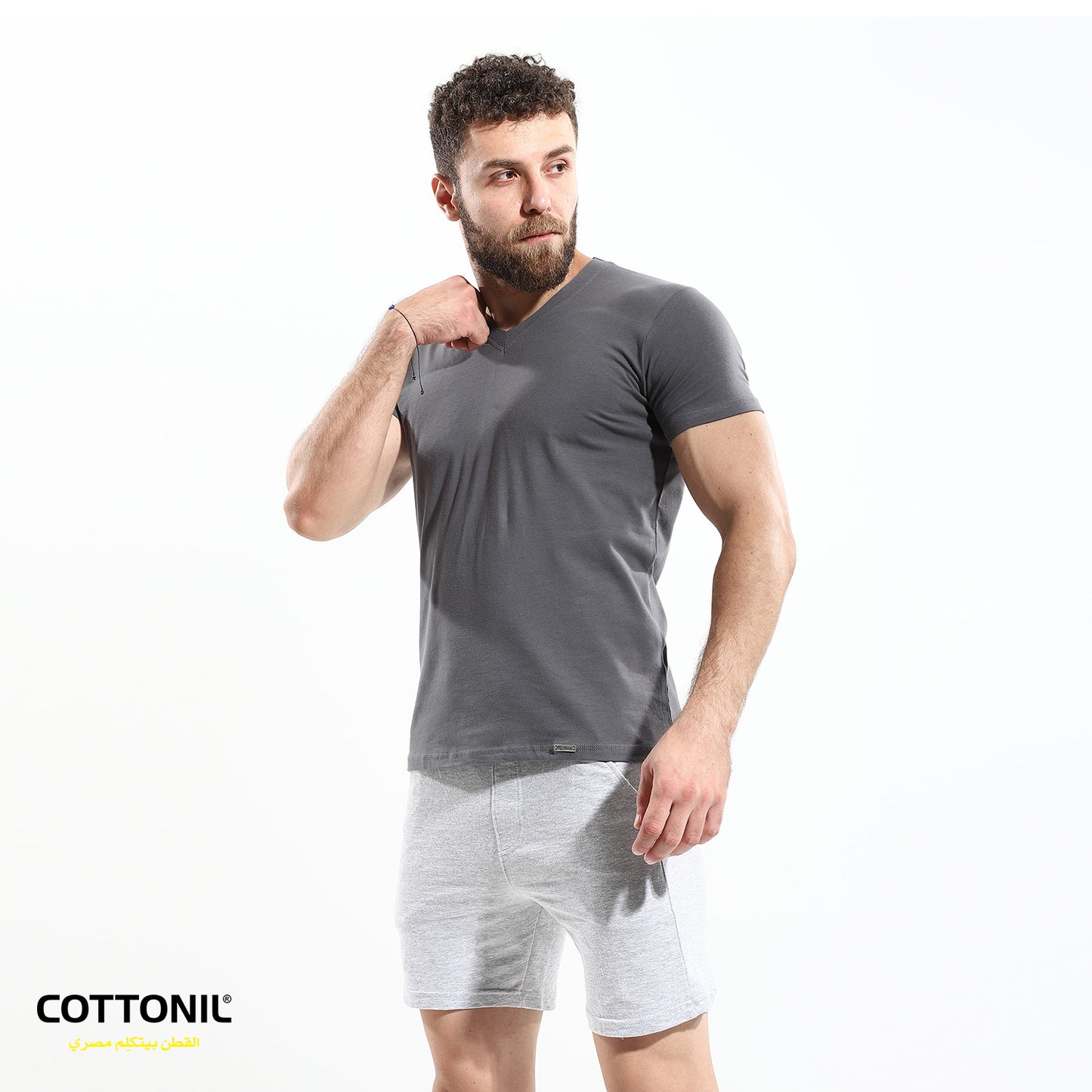 T-shirt (V) Stretch - Grey