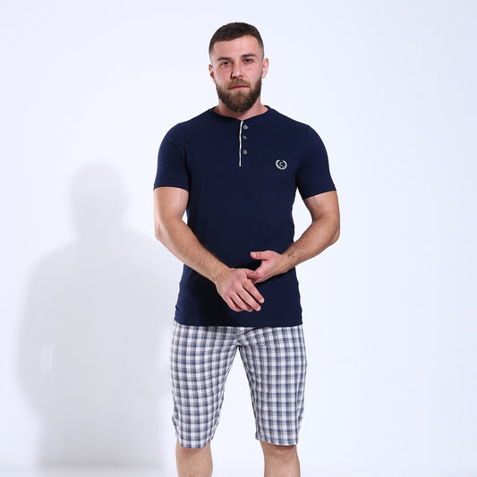 Men's Checkered Cotton Pajama203