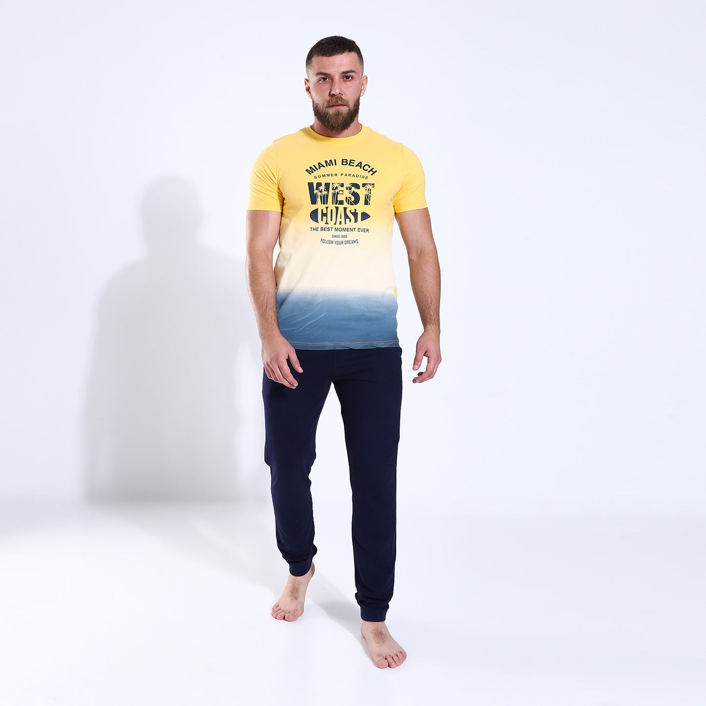 Men's Printed Round Neck Pajama206