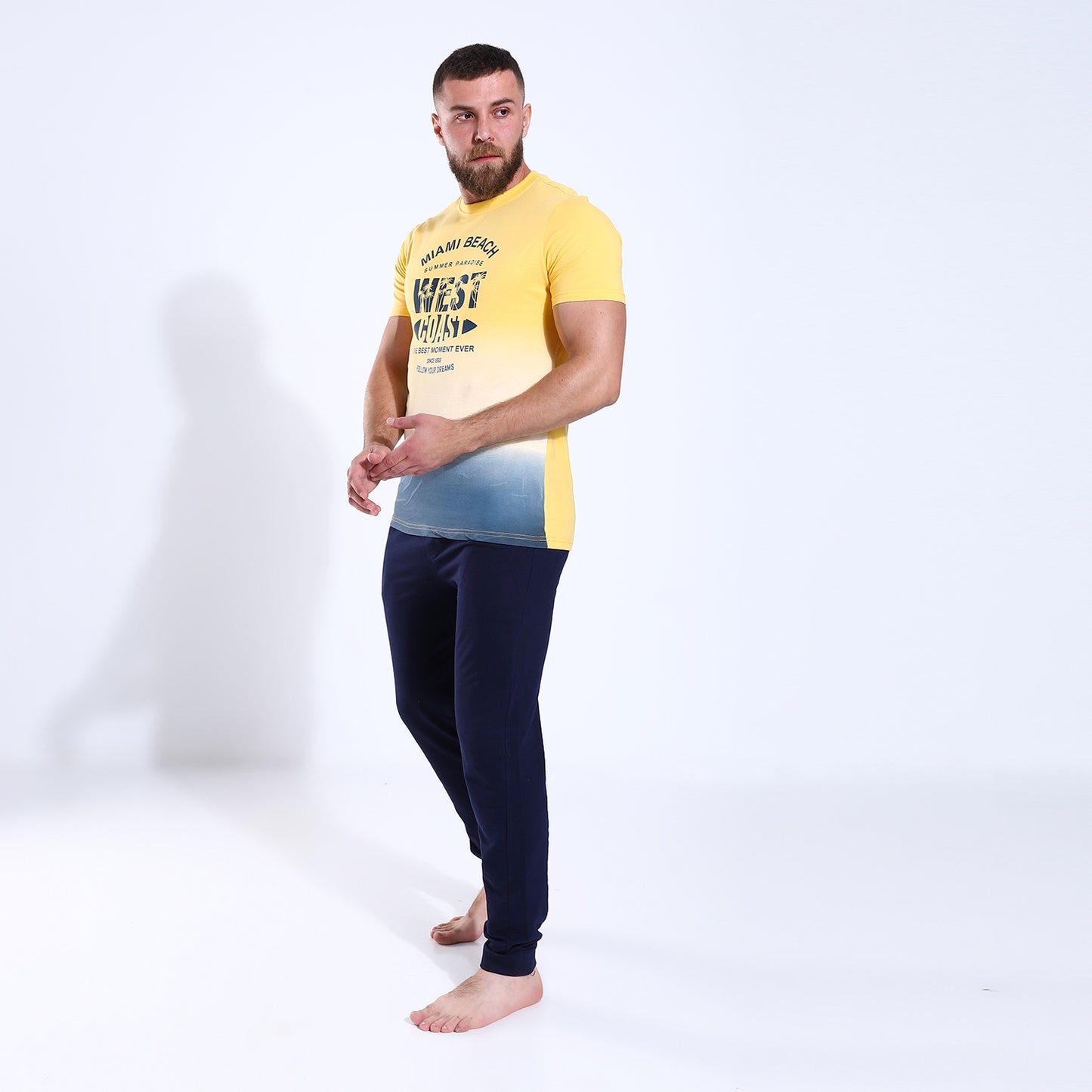 Men's Printed Round Neck Pajama206