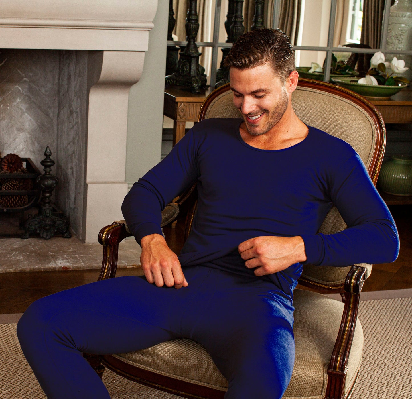 MEN Thermal Slip On, Elastic Waist & Elastic Hem Cotton Undergarment - طقم دفاية رجالي اكسترا
