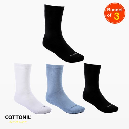 Men Thermal Mid Calf Cotton Socks - Pack Of 3