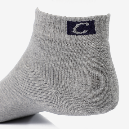 Men Classic Ribbed Trim Ankle Socks