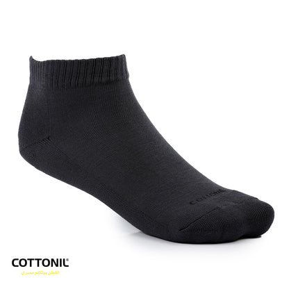 Men Classic Ribbed Trim Ankle Socks