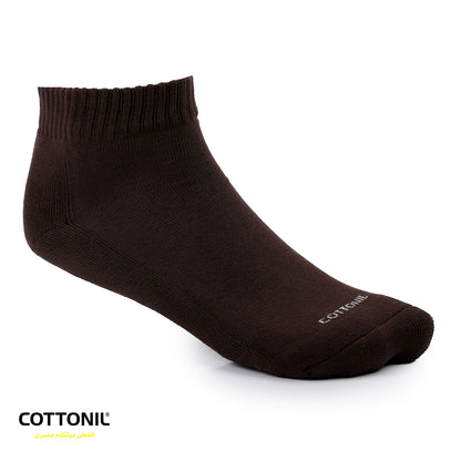 Men Classic Ribbed Trim Ankle Socks