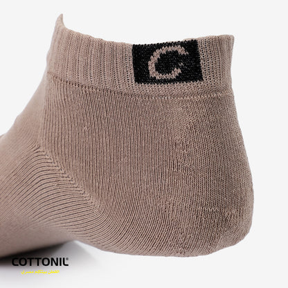 Men Classic Ribbed Trim Ankle Socks