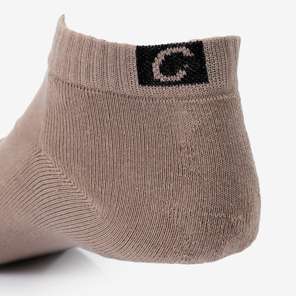 Men Classic Ribbed Trim Ankle Socks