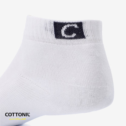 Men Classic Ribbed Trim Ankle Socks