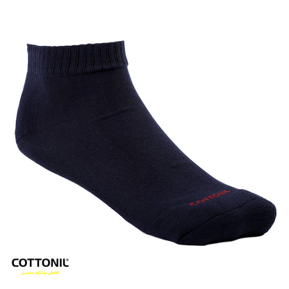 Men Classic Ribbed Trim Ankle Socks