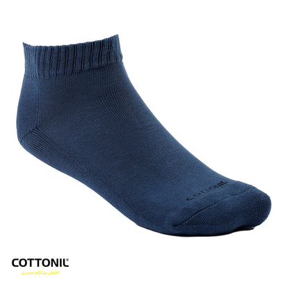 Men Classic Ribbed Trim Ankle Socks
