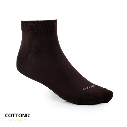 Men Classic Ribbed Trim Ankle Socks