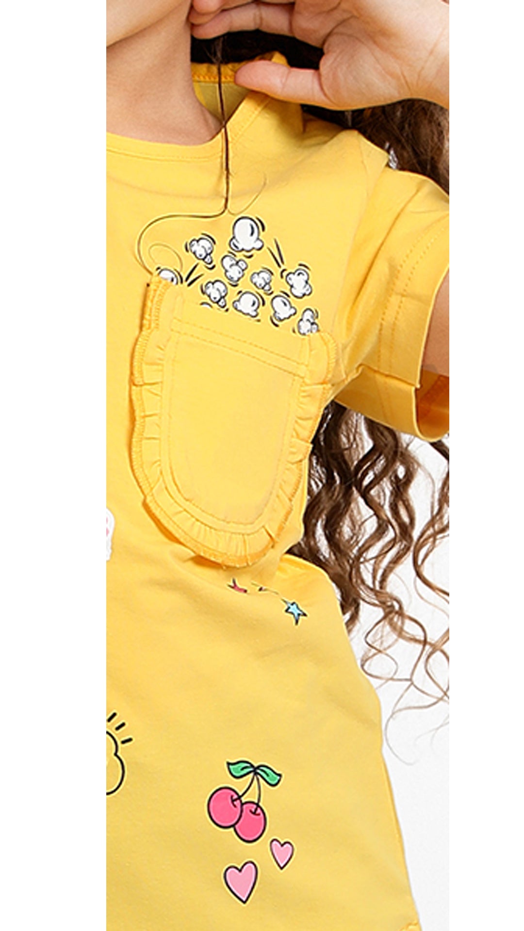 Grils Pajama Set (Pantacore+ Half sleeves) - 930 - بيجاما صيفي بناتي