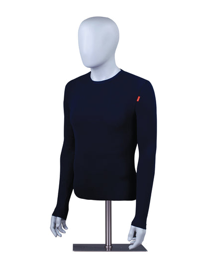 Men's Long Sleeve(O) neck undershirt "Stretch" -Colord