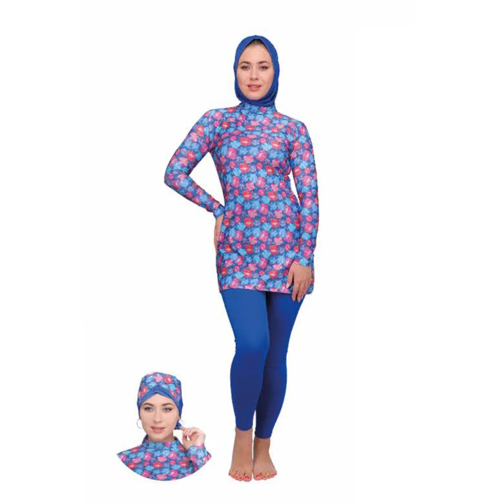 Women's Islamic Swimsuit (Burkini)- blue