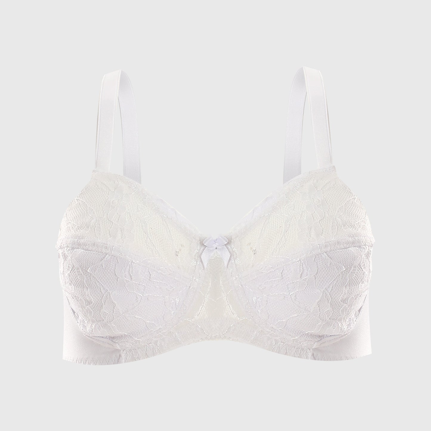Two Halves Cup Minimizer White Lace & Synthetic Bra