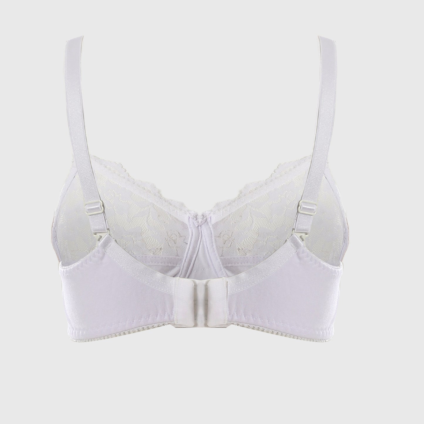 Two Halves Cup Minimizer White Lace & Synthetic Bra ميني مايزر دانتيل نورمال