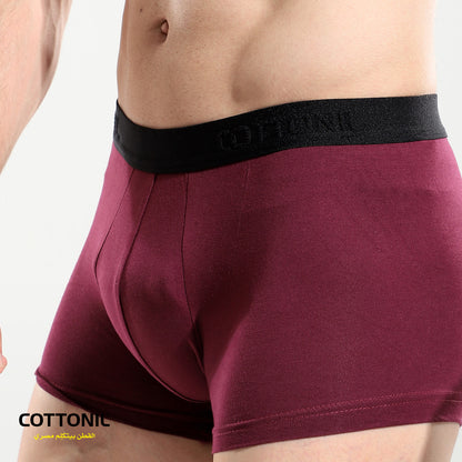 Men's Plain Boxer-Wine