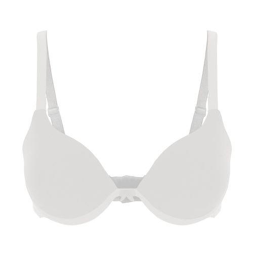 Half Floral Lace Decorated Padded White Bra