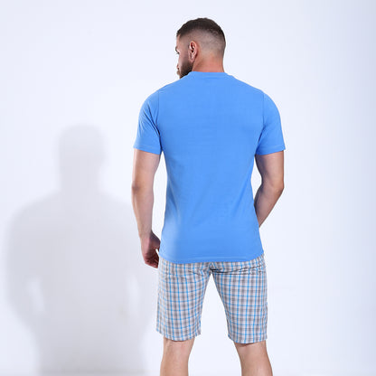 Men's Side Pockets Checkered Shorts Pajama203