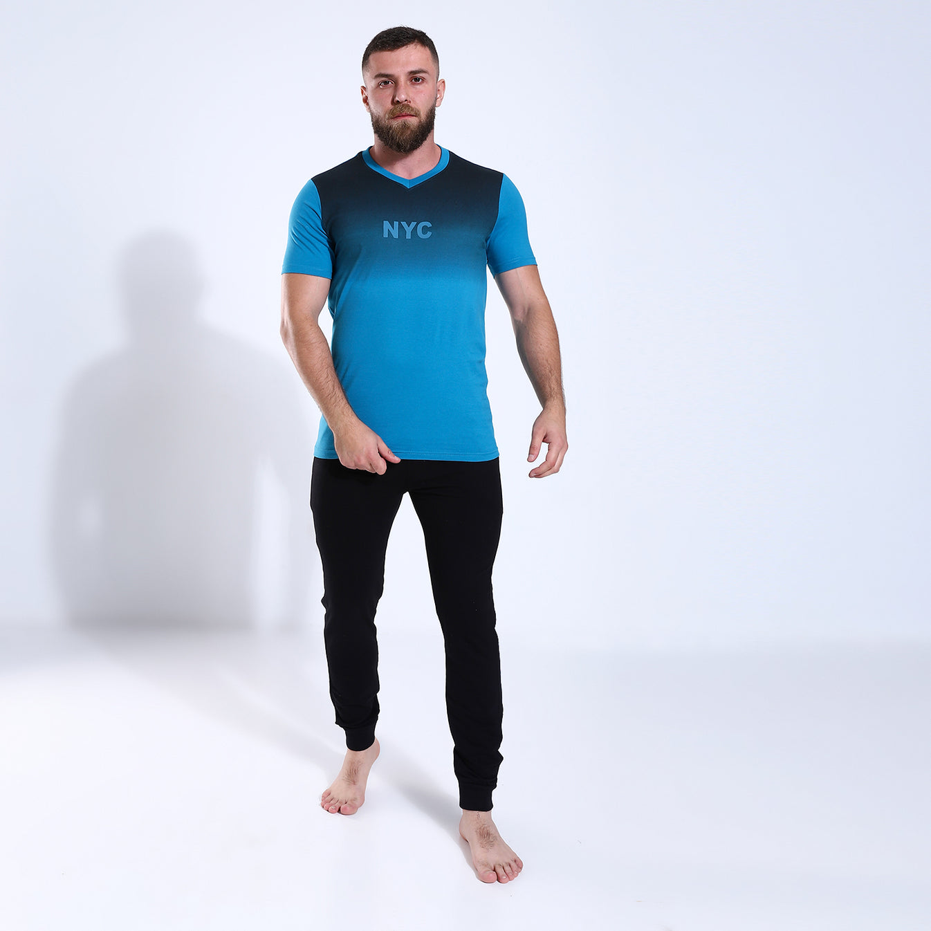 Men's VNeck Cotton Pajama 205 Cottonil