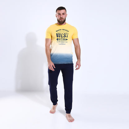 Men's Printed Round Neck Pajama206