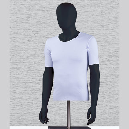 Half-sleeve combed V Neck undershirt-white (pack of 6)