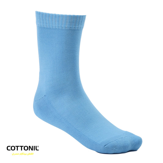 Men Plain Mid Calf Socks -ریاضة رجالى نصف فوطة